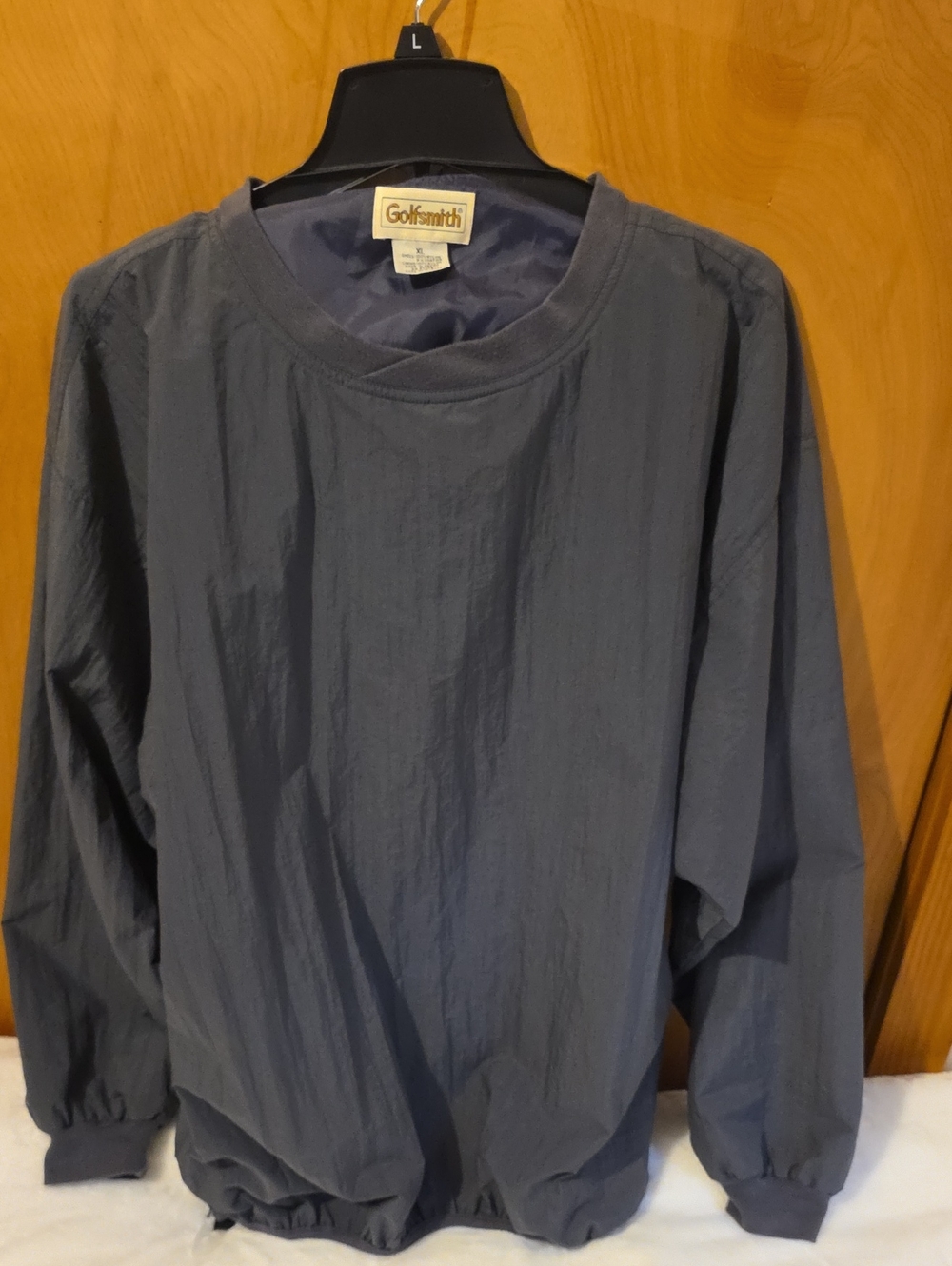 Men's Golfsmith Lightweight Crew Neck Pullover Windbreaker- Slate/Gray XL